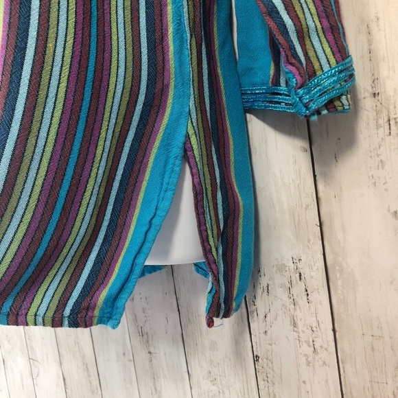 Hooded Kaftan Tuniek Multicolored - Picture 2 of 9